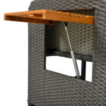 Bain de soleil double premium, canapé-lit d’extérieur étanche avec étagères, pour terrasse, jardin et balcon_12