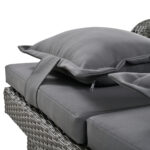 Bain de soleil double premium, canapé-lit d’extérieur étanche avec étagères, pour terrasse, jardin et balcon_14