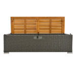 Bain de soleil double premium, canapé-lit d’extérieur étanche avec étagères, pour terrasse, jardin et balcon_21