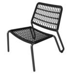 Ensemble de jardin 4 places avec canapé 2 places, 2 fauteuils et table basse, corde tressée en PE imitation herbe aquatique, gris_2