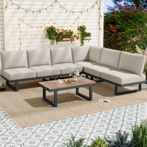 Ensemble de meubles de jardin combinable librement 6 place