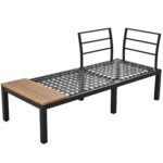 Ensemble fauteuil lounge de jardin avec 2 canapés 2 places, 2 tables d’appoint et 1 table, gris_1
