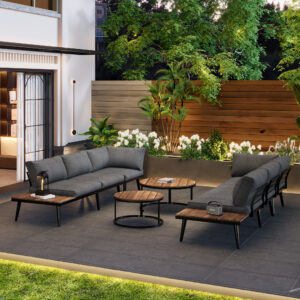Ensemble lounge de jardin 5-6 place combinable librement