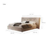 Lit brume en velours chenille taupe_1