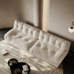 Canapé Atelier Crème en tissu velours brossé mat_14