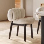 Chaise Pétale en velours et frêne blanc_15