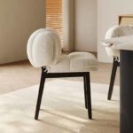 Chaise Pétale en velours et frêne blanc_28