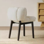 Chaise Pétale en velours et frêne blanc_31