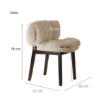 Chaise Pétale en velours et frêne blanc_33