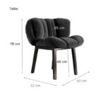 Chaise Pétale en velours et frêne blanc_4