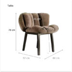 Chaise Pétale en velours et frêne blanc_5
