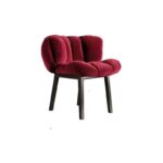 Chaise Pétale en velours et frêne blanc_6