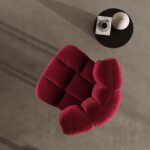 Chaise Pétale en velours et frêne blanc_60