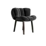 Chaise Pétale en velours et frêne blanc_8