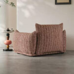 Fauteuil Camille Rayée en flanelle dégradée_11