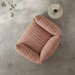 Fauteuil Camille Rayée en flanelle dégradée_8