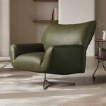 Fauteuil Éclosion en cuir huilé vieilli _1