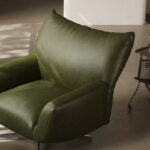 Fauteuil Éclosion en cuir huilé vieilli _6