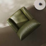 Fauteuil Éclosion en cuir huilé vieilli _7
