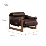 Fauteuil Horizon en cuir huilé vieilli _1