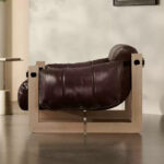 Fauteuil Horizon en cuir huilé vieilli _13