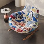 Fauteuil Jazz Chromatique en velours imprimé_1