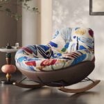 Fauteuil Jazz Chromatique en velours imprimé_2