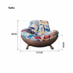 Fauteuil Jazz Chromatique en velours imprimé_9