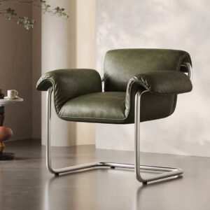 Fauteuil MOCCA en cuir huilé vieilli