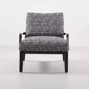 Fauteuil MOCCA en tissu de coton et de lin