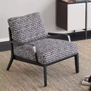Fauteuil MOCCA en tissu de coton et de lin
