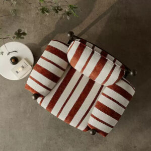 Fauteuil Moka en lin et coton naturels, frêne blanc