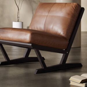 Fauteuil Octane en cuir huilé vieilli
