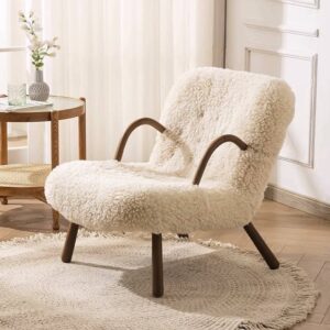 Fauteuil Plume d’Agneau en laine polaire