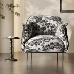 Fauteuil Reflet Serein en tissu naturel de coton et de lin