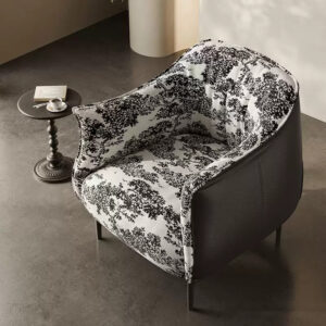 Fauteuil Reflet Serein en tissu naturel de coton et de lin