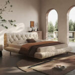 Lit Plume d’Aube en velours chenille_17