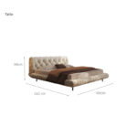 Lit Plume d’Aube en velours chenille_3