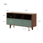 Buffet de salon en bois solide – Terre & Ciel_23