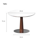 Table Ronde Sérénité en noyer noir et céramique_11