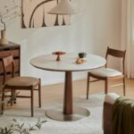 Table Ronde Sérénité en noyer noir et céramique_7